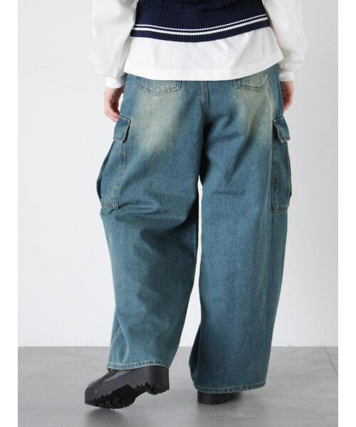 ehka sopo(エヘカソポ)の「フロントタックカーゴデニムパンツ(その他パンツ・レディース・ピンク/サックスブルー/ブルー・F)」の5枚目の写真