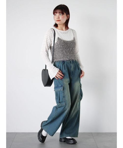 ehka sopo(エヘカソポ)の「フロントタックカーゴデニムパンツ(その他パンツ・レディース・ピンク/サックスブルー/ブルー・F)」の13枚目の写真