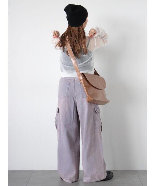 ehka sopo(エヘカソポ)の「フロントタックカーゴデニムパンツ(その他パンツ・レディース・ピンク/サックスブルー/ブルー・F)」の21枚目の写真