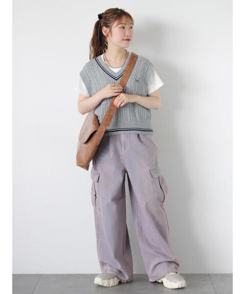 ehka sopo(エヘカソポ)の「フロントタックカーゴデニムパンツ(その他パンツ・レディース・ピンク/サックスブルー/ブルー・F)」の22枚目の写真