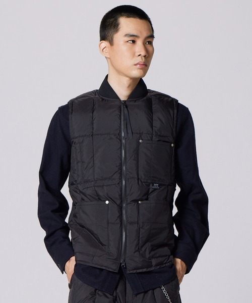 TAION(タイオン)】〈ユニセックス〉ワーク リブネックWジップ ダウン