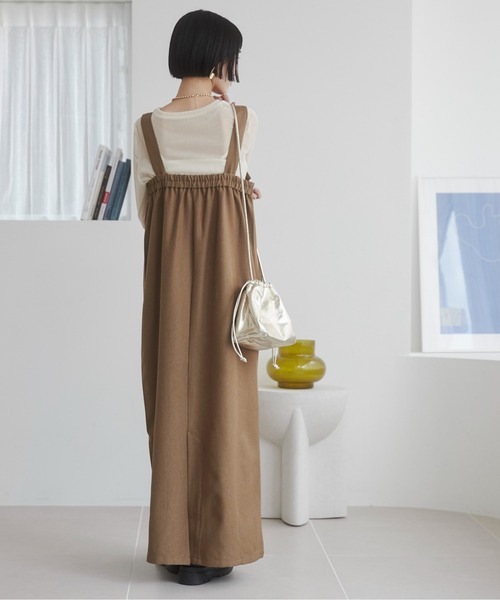 ANGIE（アンジー）の「エステルツイルベルトジャンスカ / ジャンパースカート（ジャンパースカート・レディース・ダークグレー/ベージュ/ブラック・FREE）」の10枚目の写真