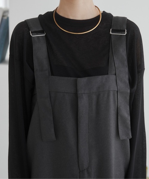 ANGIE（アンジー）の「エステルツイルベルトジャンスカ / ジャンパースカート（ジャンパースカート・レディース・ダークグレー/ベージュ/ブラック・FREE）」の13枚目の写真