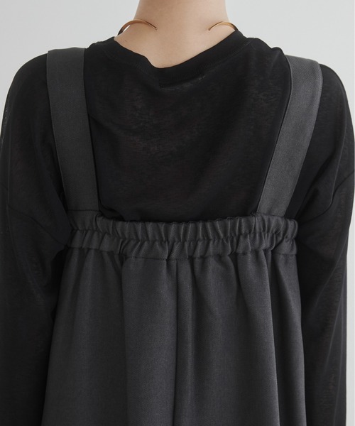 ANGIE（アンジー）の「エステルツイルベルトジャンスカ / ジャンパースカート（ジャンパースカート・レディース・ダークグレー/ベージュ/ブラック・FREE）」の17枚目の写真