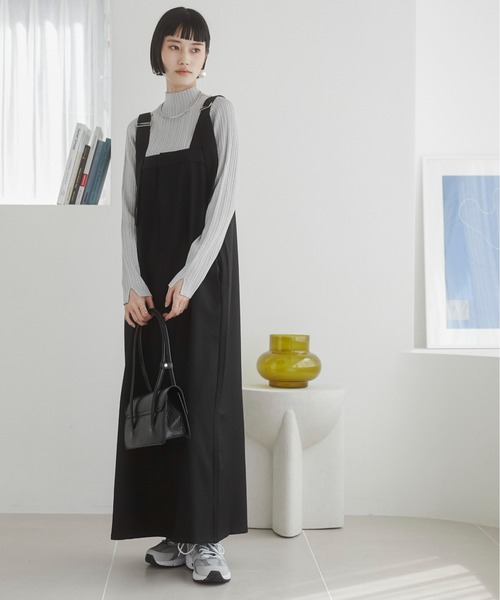 ANGIE（アンジー）の「エステルツイルベルトジャンスカ / ジャンパースカート（ジャンパースカート・レディース・ダークグレー/ベージュ/ブラック・FREE）」の21枚目の写真