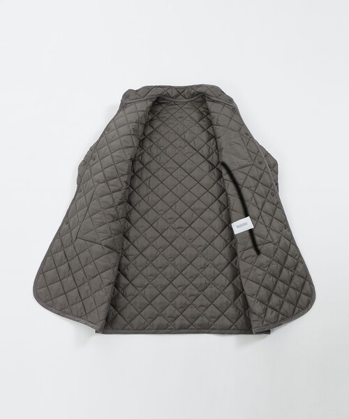 MACKINTOSH PHILOSOPHY(マッキントッシュ フィロソフィー)の「【WEB&一部店舗限定】高密度タフタ キルティング スタンドカラーロングコート(ステンカラーコート・メンズ・ブラック/チャコールグレー・40/38)」の12枚目の写真
