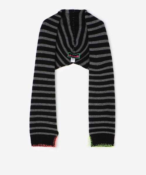 Bshop(ビショップ)の「LA FETICHE | ウール フーデッドセータースカーフ KIKI(マフラー・レディース・ダークグレー/グレー系その他・ONE)」の20枚目の写真