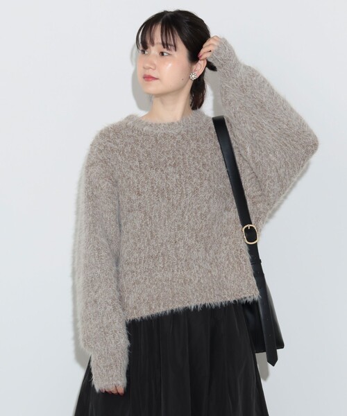 BEAMS HEART(ビームスハート)の「配色 シャギーニット(ニット/セーター・レディース・イエロー系その他2/ブルー/ベージュ/オレンジ・FREE)」の18枚目の写真