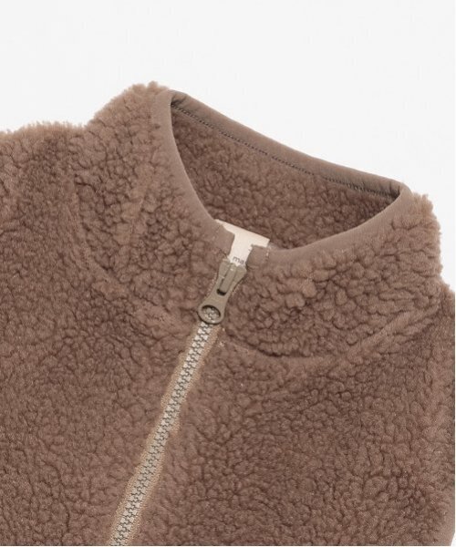 petit main（プティマイン）の「【おさるのジョージ】ボアベスト（ベスト・キッズ・モカ/キナリ・S/M/L）」の8枚目の写真