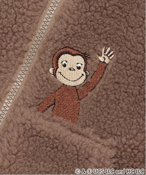 petit main（プティマイン）の「【おさるのジョージ】ボアベスト（ベスト・キッズ・モカ/キナリ・S/M/L）」の10枚目の写真