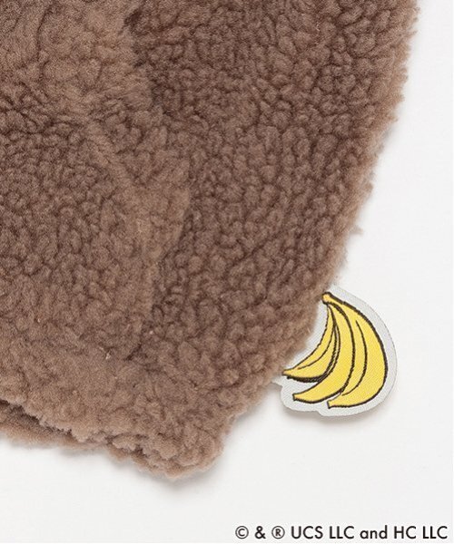 petit main（プティマイン）の「【おさるのジョージ】ボアベスト（ベスト・キッズ・モカ/キナリ・S/M/L）」の11枚目の写真