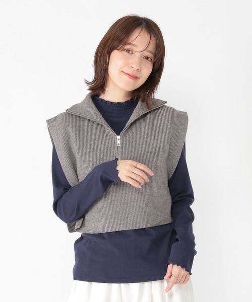 studio CLIP（スタディオクリップ）の「アソートシャーリングネックプルオーバー[プラスサイズあり]（Tシャツ/カットソー・レディース・その他7/アイボリー/その他1/その他2/その他3/オフホワイト/ライトグレー/ネイビー/グレー・MEDIUM/LARGE/X-LARGE/XX-LARGE/XXX-LARGE）」の5枚目の写真