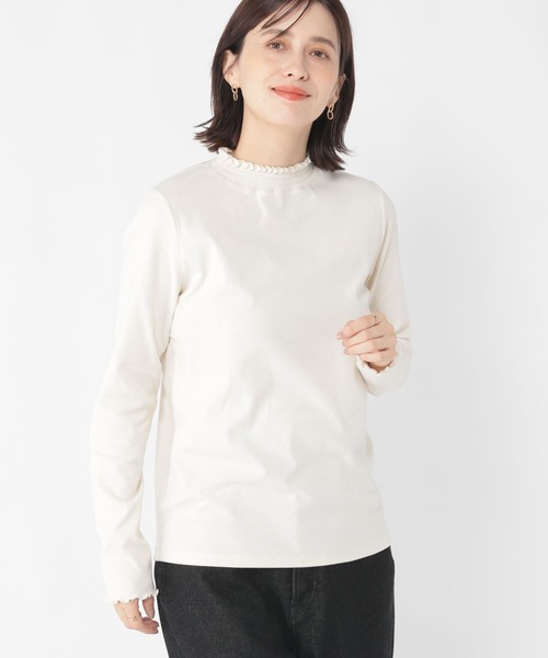 studio CLIP（スタディオクリップ）の「アソートシャーリングネックプルオーバー[プラスサイズあり]（Tシャツ/カットソー・レディース・その他7/アイボリー/その他1/その他2/その他3/オフホワイト/ライトグレー/ネイビー/グレー・MEDIUM/LARGE/X-LARGE/XX-LARGE/XXX-LARGE）」の2枚目の写真