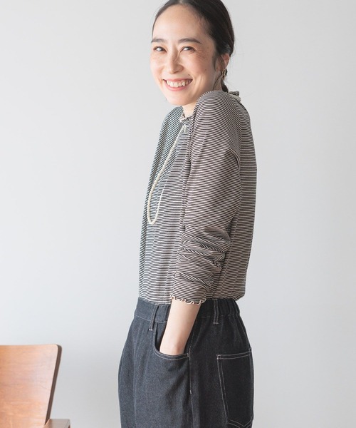 studio CLIP（スタディオクリップ）の「アソートシャーリングネックプルオーバー[プラスサイズあり]（Tシャツ/カットソー・レディース・その他7/アイボリー/その他1/その他2/その他3/オフホワイト/ライトグレー/ネイビー/グレー・MEDIUM/LARGE/X-LARGE/XX-LARGE/XXX-LARGE）」の14枚目の写真