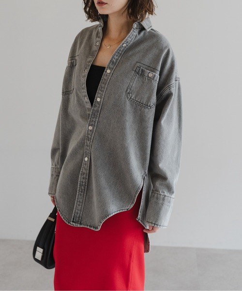 美品✨サンローランパリ　デニムシャツブラウス　ビンテージ　スナップボタン　日本製 SAINT LAURENT - サンローラン デニムシャツの通販 by ポール's shop