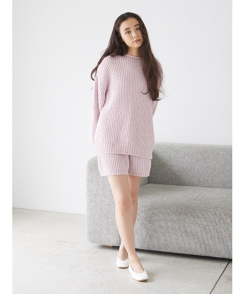 ベロアモールショートパンツ&プルオーバー gelato pique（ジェラートピケ）の「ベロアモールショートパンツ