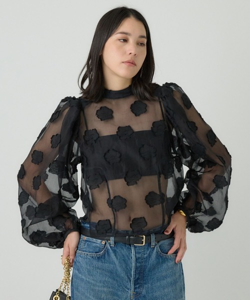 Chaos（カオス）の「Chaos(カオス)/ウメコブラウス（シャツ/ブラウス・レディース・ブラック/アイボリー・FREE）」の2枚目の写真