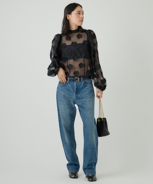 Chaos（カオス）の「Chaos(カオス)/ウメコブラウス（シャツ/ブラウス・レディース・ブラック/アイボリー・FREE）」の4枚目の写真