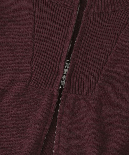 KBF（ケイビーエフ）の「フロントZIPニットセットキャミワンピース（ワンピース・レディース・ブラック/ボルドー・ONE）」の6枚目の写真