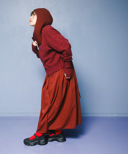 KBF（ケイビーエフ）の「フロントZIPニットセットキャミワンピース（ワンピース・レディース・ブラック/ボルドー・ONE）」の18枚目の写真