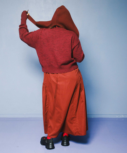 KBF（ケイビーエフ）の「フロントZIPニットセットキャミワンピース（ワンピース・レディース・ブラック/ボルドー・ONE）」の19枚目の写真