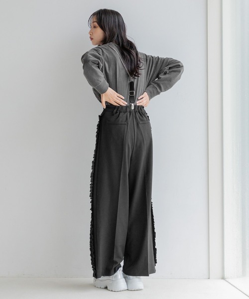 LOWRYS FARM（ローリーズファーム）の「フォトＴシャツＬＳ  152718（Tシャツ/カットソー・レディース・チャコールグレー/オフホワイト・FREE）」の6枚目の写真