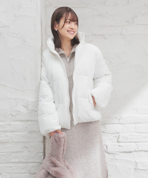 Honeys（ハニーズ）の「【非フッ素撥水加工】スタンドファイバーダウン