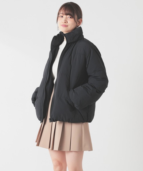 Honeys（ハニーズ）の「【非フッ素撥水加工】スタンドファイバーダウン（ダウンジャケット/コート・レディース・ブラック/サックスブルー/チャコール/ホワイト・S/M/L/LL）」の16枚目の写真