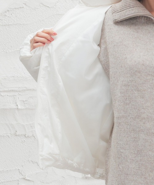 Honeys（ハニーズ）の「【非フッ素撥水加工】スタンドファイバーダウン（ダウンジャケット/コート・レディース・ブラック/サックスブルー/チャコール/ホワイト・S/M/L/LL）」の6枚目の写真