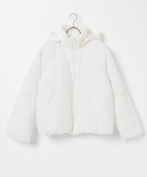 Honeys（ハニーズ）の「【非フッ素撥水加工】スタンドファイバーダウン（ダウンジャケット/コート・レディース・ブラック/サックスブルー/チャコール/ホワイト・S/M/L/LL）」の7枚目の写真