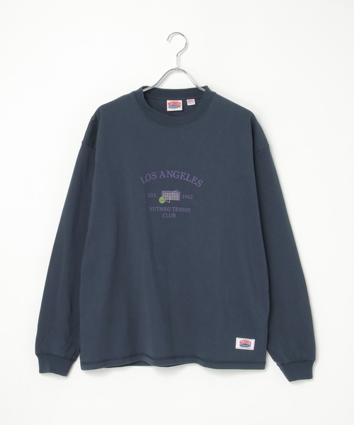 NO NEED(ノーニード)の「【NUTMEG/ナツメグ】TENNISプリント USAヘビーウェイト ロンT(Tシャツ/カットソー・メンズ・ブラック/オフホワイト/グレー/ネイビー・M/L)」の8枚目の写真