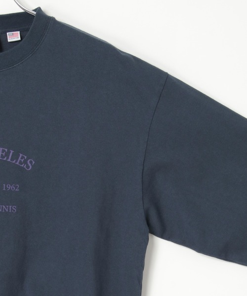 NO NEED(ノーニード)の「【NUTMEG/ナツメグ】TENNISプリント USAヘビーウェイト ロンT(Tシャツ/カットソー・メンズ・ブラック/オフホワイト/グレー/ネイビー・M/L)」の10枚目の写真