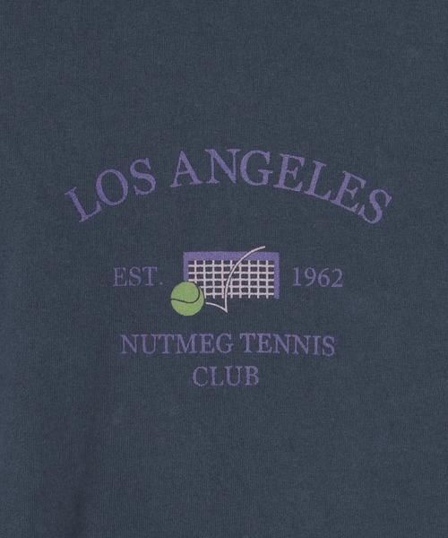 NO NEED(ノーニード)の「【NUTMEG/ナツメグ】TENNISプリント USAヘビーウェイト ロンT(Tシャツ/カットソー・メンズ・ブラック/オフホワイト/グレー/ネイビー・M/L)」の14枚目の写真