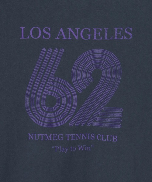 NO NEED(ノーニード)の「【NUTMEG/ナツメグ】TENNISプリント USAヘビーウェイト ロンT(Tシャツ/カットソー・メンズ・ブラック/オフホワイト/グレー/ネイビー・M/L)」の16枚目の写真