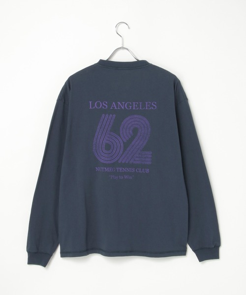 NO NEED(ノーニード)の「【NUTMEG/ナツメグ】TENNISプリント USAヘビーウェイト ロンT(Tシャツ/カットソー・メンズ・ブラック/オフホワイト/グレー/ネイビー・M/L)」の18枚目の写真