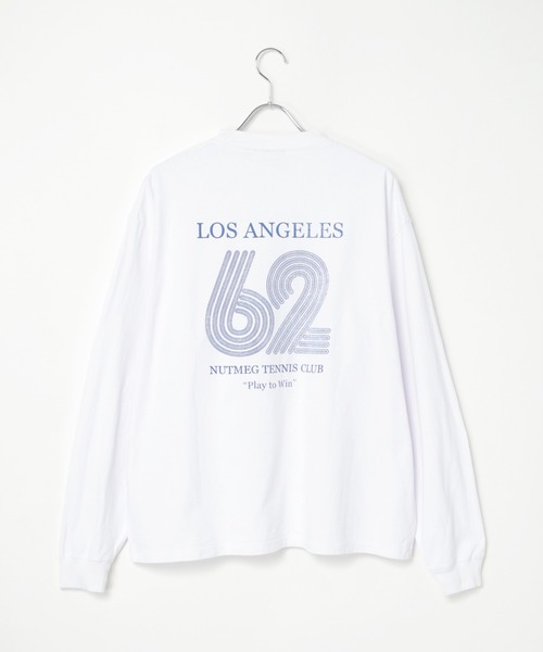 NO NEED(ノーニード)の「【NUTMEG/ナツメグ】TENNISプリント USAヘビーウェイト ロンT(Tシャツ/カットソー・メンズ・ブラック/オフホワイト/グレー/ネイビー・M/L)」の21枚目の写真