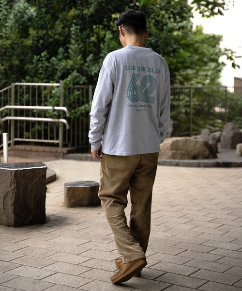NO NEED(ノーニード)の「【NUTMEG/ナツメグ】TENNISプリント USAヘビーウェイト ロンT(Tシャツ/カットソー・メンズ・ブラック/オフホワイト/グレー/ネイビー・M/L)」の22枚目の写真