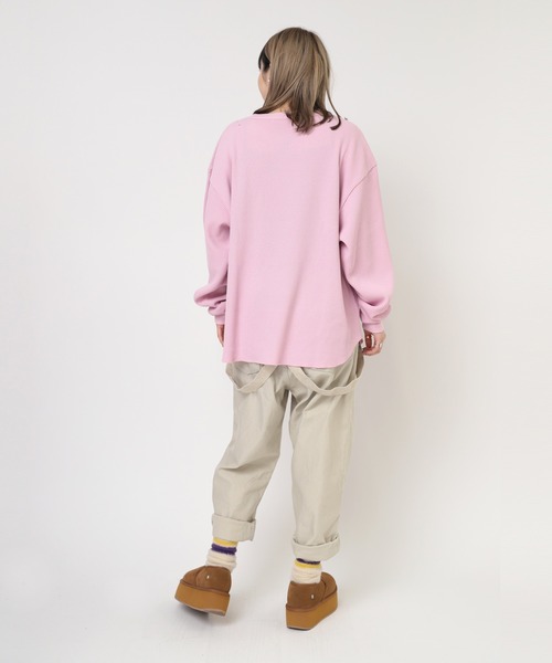 RNA（アールエヌエー）の「M2351 ＡＬＴＥＲＮＡＴＩＶＥワッフルプルオーバー（Tシャツ/カットソー・レディース・ホワイト/ピンク/ブラウン・MEDIUM）」の16枚目の写真