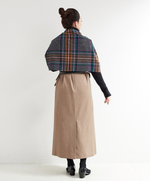 B.C STOCK(ベーセーストック)の「MOON/ムーン 別注 チェックストール(マフラー・レディース・ブルー/グリーン/ブラック/グレー/チャコールグレー・FREE)」の21枚目の写真