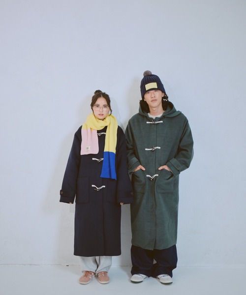 common gull products.(コモンガルプロダクツ)の「冬の香りするニット帽、ぽんぽん(ニットキャップ/ビーニー・レディース・ネイビー/グレー系・フリー)」の6枚目の写真