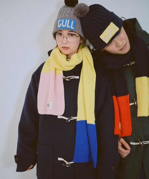 common gull products.(コモンガルプロダクツ)の「冬の香りするニット帽、ぽんぽん(ニットキャップ/ビーニー・レディース・ネイビー/グレー系・フリー)」の13枚目の写真