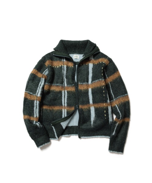 透明な空気のチェックジップニット（ニット/セーター）｜PAMM（パム