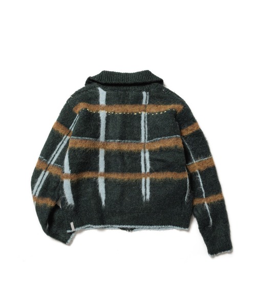 透明な空気のチェックジップニット（ニット/セーター）｜PAMM（パム