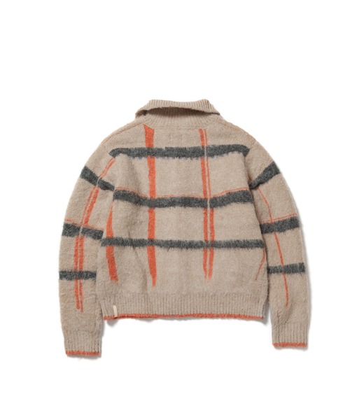透明な空気のチェックジップニット（ニット/セーター）｜PAMM（パム
