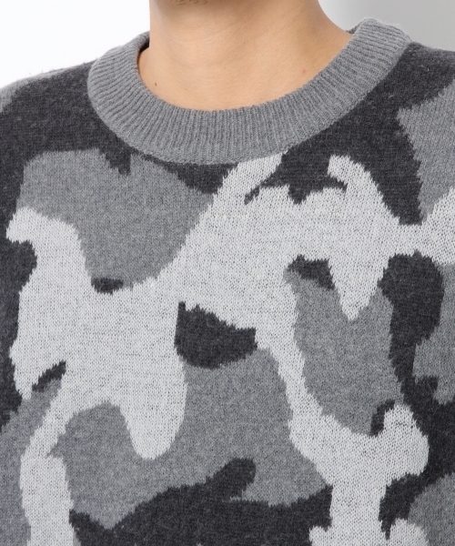 GLOBAL WORK(グローバルワーク)の「7ゲージカモフラニットプルオーバー/567926(ニット/セーター・メンズ・カーキ/グレー・LARGE/X-LARGE/SMALL/MEDIUM)」の12枚目の写真