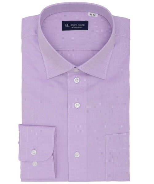 TOKYO SHIRTS(トウキョウシャツ)の「形態安定ノーアイロン ワイド 長袖ビジネスワイシャツ(ビジネスシャツ・メンズ・パープル・首回り39cm-裄丈80cm/首回り39cm-裄丈84cm/首回り41cm-裄丈82cm/首回り41cm-裄丈86cm/首回り37cm-裄丈80cm/首回り37cm-裄丈84cm/首回り42cm-裄丈82cm/首回り42cm-裄丈86cm/首回り43cm-裄丈82cm/首回り43cm-裄丈86cm)」の1枚目の写真