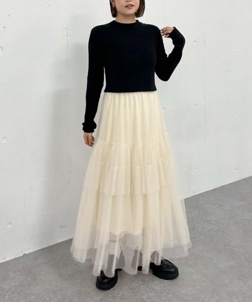 archives（アルシーヴ）の「肩ボタンモールリブニット（ニット/セーター・レディース・ピンクベージュ/ブラック/ブルー/オフホワイト・MEDIUM）」の21枚目の写真