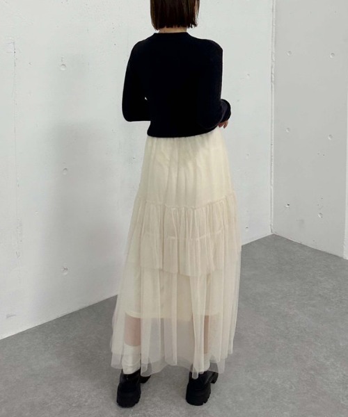 archives（アルシーヴ）の「肩ボタンモールリブニット（ニット/セーター・レディース・ピンクベージュ/ブラック/ブルー/オフホワイト・MEDIUM）」の22枚目の写真