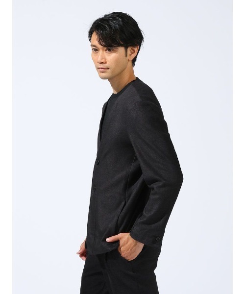 HARUYAMA(ハルヤマ)の「【上下セットアップ】ノーカラー ストレッチ スーツ TOKYO RUN 秋冬(セットアップ・メンズ・ネイビー/チャコールグレー・LL/L/M/S)」の16枚目の写真
