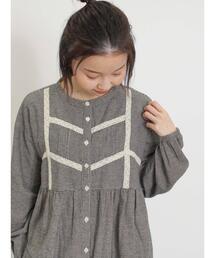 Samansa Mos2 | レース切替ギャザーチュニック(チュニック)